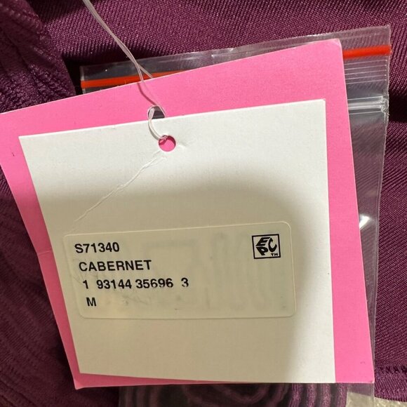 Kate Spade Size M Cabernet Ring Bandeau Textured Solids Bikini Top NWT - Picture 9 of 9